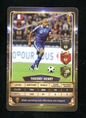 Thierry Henry France Soccer Football Game Card