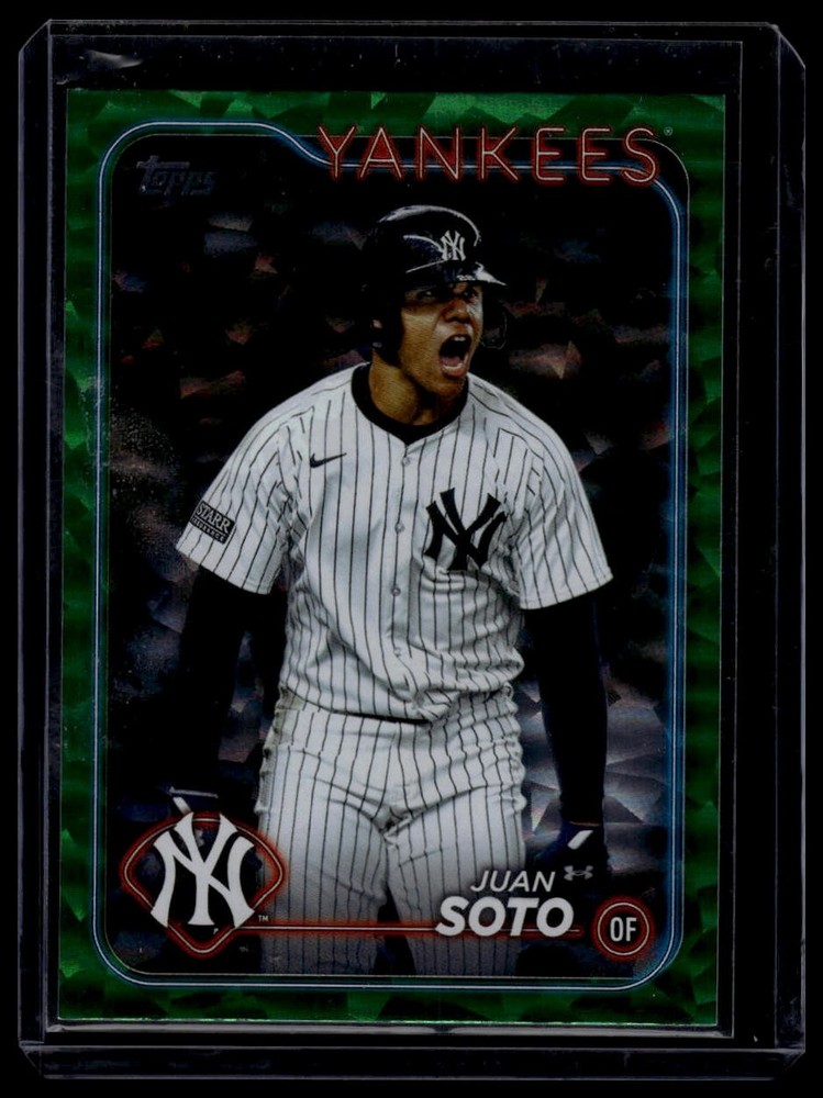 2024 Topps Update #US1 Juan Soto Green Crackle Foilboard #/499