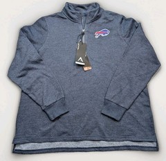 Buffalo Bills Antigua Navy Blue Victory Quarter-Zip Top Women&rsquo;s Size 2XL New NWT