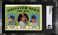 1972 Topps #79 Mike Garman/Cecil Cooper/Carlton Fisk Red Sox SGC 6 EXMT C102919