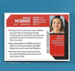 2019 SI Kids KAYLA MCBRIDE Rookie Card, Las Vegas Aces/ WNBA #826