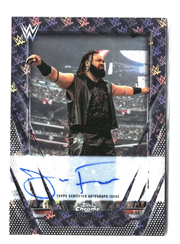 2026 Topps Chrome LogoFractor WWE #LFA-JAF Jacob Fatu Autographs