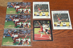 6-(2) 1991 IMPEL HOF/(3) 1996 UD OLYMPICARDS/92 CLASSIC MIKE POWELL CARDS-APR26
