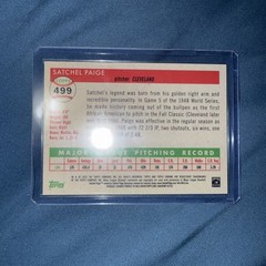 Satchel Paige 2025 Topps Chrome Platinum Orange Toile Refractor 04/25