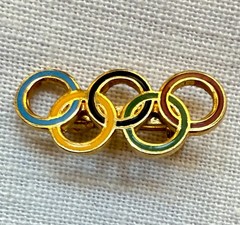 Vintage Olympic Pins, Medallions, Coins, Bag Tag from Many Years and Countries