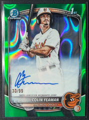 2025 Bowman Draft 1st Colin Yeaman Green Lava Refractor Auto /99