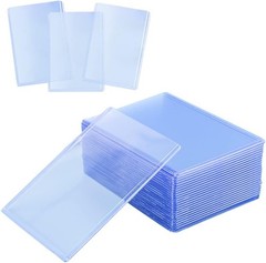 50Pack 3&Prime;x4&Prime; Topload Card Holder 35PT Hard Plastic Card Sleeves Trading Cards