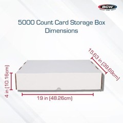 X5 BCW Quality 5000 Count Super Monster FULL LID Trading Card Slab Storage Boxes