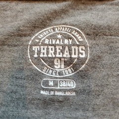 Faded Notre Dame Fightin Irish 1842 Mens Med T-Shirt Gray, Patch Rivalry Threads