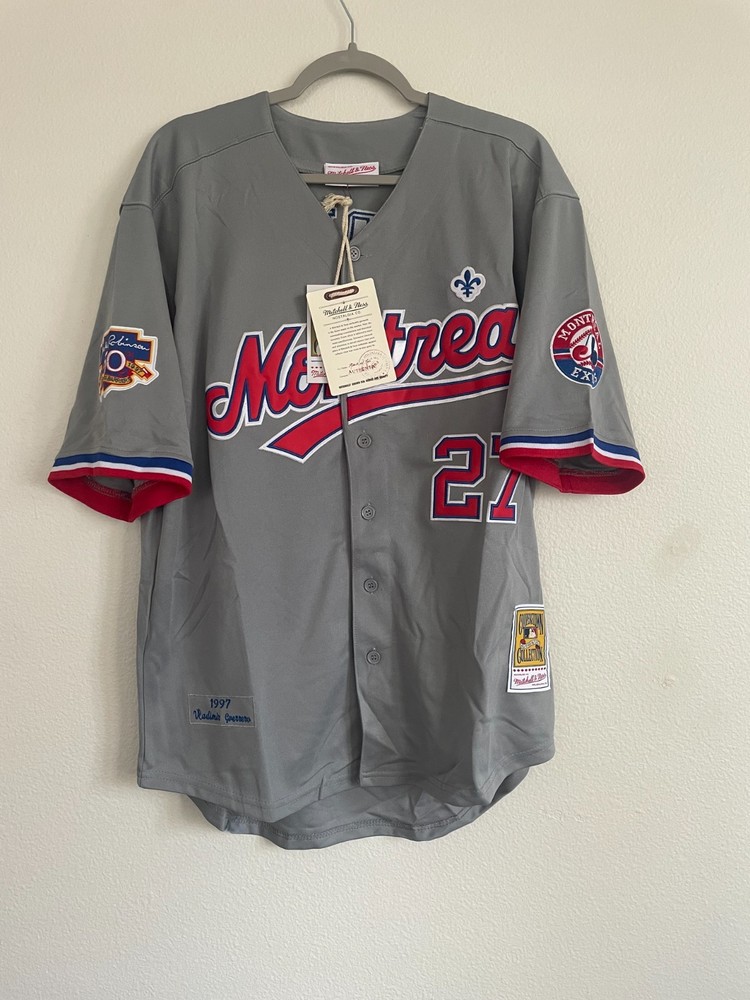 Vintage Vladimir Guerrero jr jersey Montreal Expos Gray Men&rsquo;s size Canada
