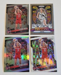 (4) 2025 Panini Prizm WNBA LEXIE HULL! SILVER & WHITE SEISMIC PRIZMS, Insert +++