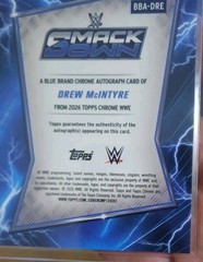 2026 TOPPS CHROME WWE DREW MCINTYRE BASE GEOMETRIC BLUE BRAND AUTO REFRACTOR!