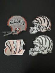 (4) QTY. RETRO & MODERN HELMET CINCINNATI BENGALS PATCHES NEW OLD STOCK 🐅🏈