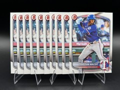 Lot (x10) 2025 Bowman Draft base paper Sebastian Walcott #BD-169 Texas Rangers