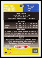 2002-03 Topps Total Curtis Sanford #438