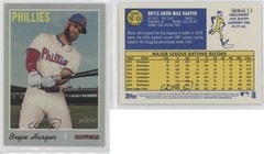 2019 Topps Heritage High Number Chrome Refractor /569 Bryce Harper #THC-534 0rw3