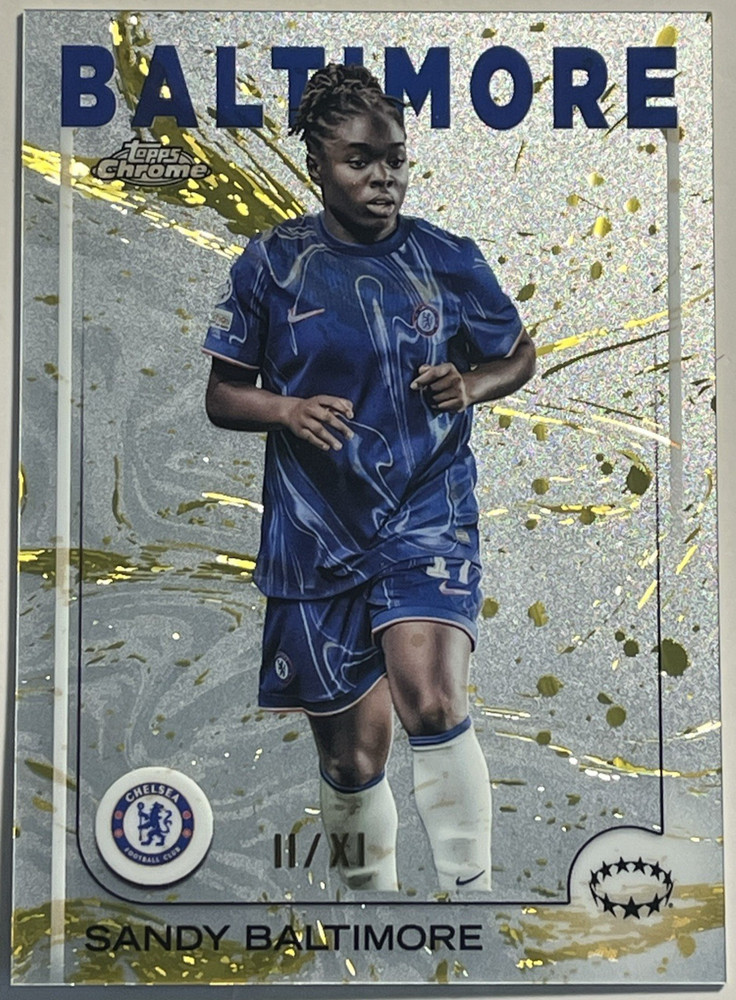 2024-25 Topps Chrome UEFA Womens Sandy Baltimore XI Variation #/11 Chelsea RARE!