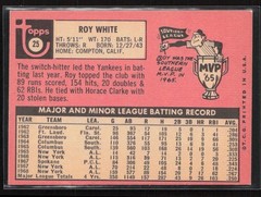 1969 Topps #25 Roy White (VG) (print mark)