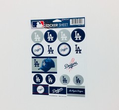 Los Angeles Dodgers Vinyl Sticker Sheet 17 Decals 5×7 Inches Free Shipping