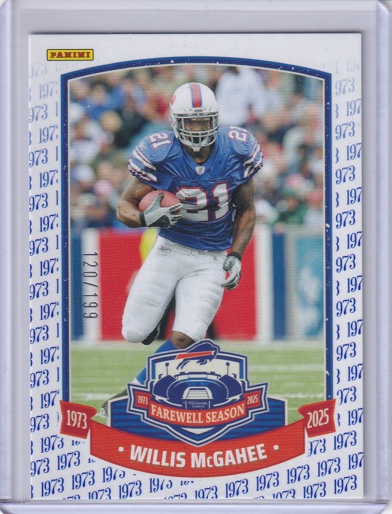 Buffalo Bills Panini Exclusive Farewell Season Willis McGahee 120/199