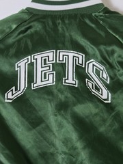 Vintage 80s Chalk Line New York Jets Satin Jacket Youth Size Small (6/7) Green