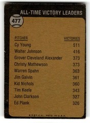 1973 Topps #477 The All-Time Victory Leader – Cy Young