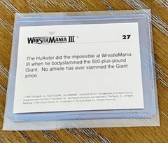 1990 Classic WWF WrestleMania Hulk Hogan Andre the Giant #27 Card NM WWE