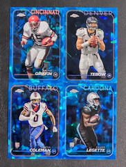 2024 Topps Chrome Football SAPPHIRE EDITION with Rookies You Pick the Card