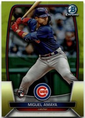 2023 Bowman Chrome #56 Miguel Amaya Yellow Refractor #41/75