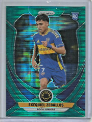 Exequiel Zeballos 2025 Panini Prizm FIFA Club World Cup Aqua Prizm Rookie #16/25