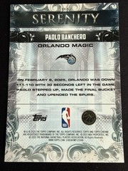Paolo Banchero 2025-26 Topps Chrome Basketball 62/75 Purple Serenity #SY-5
