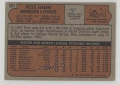 1972 Topps Pete Hamm #501 a5h
