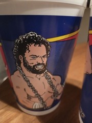 1989 (RARE) VINTAGE WF WRESTLING Cups Brand New 4 cups in set