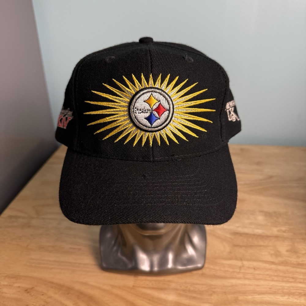 Vintage Pittsburgh Steelers 4TIME Super Bowl Champions Snapback Hat Annco NFL