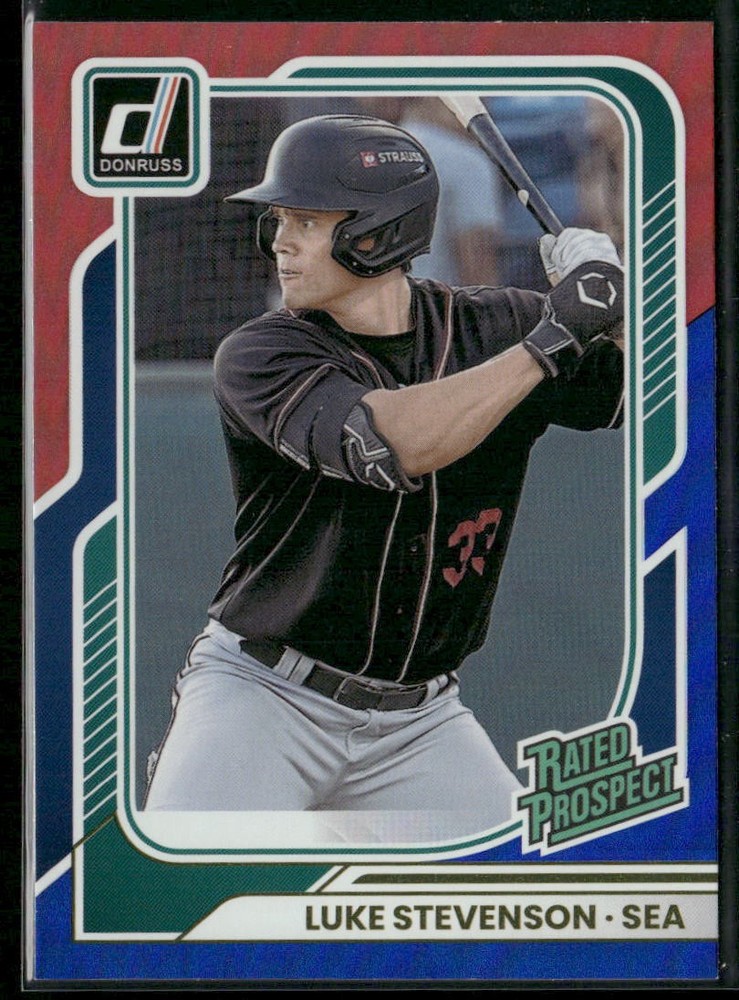 2026 Donruss Luke Stevenson #142 RC Rated Prospect Red and Blue Mariners B1842