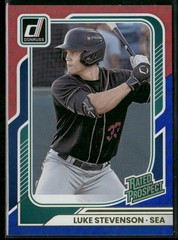 2026 Donruss Luke Stevenson #142 RC Rated Prospect Red and Blue Mariners B1842