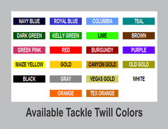 1-Color Tackle Twill Pro Cut Football Hockey Numbers for Uniform Jersey Not Sewn