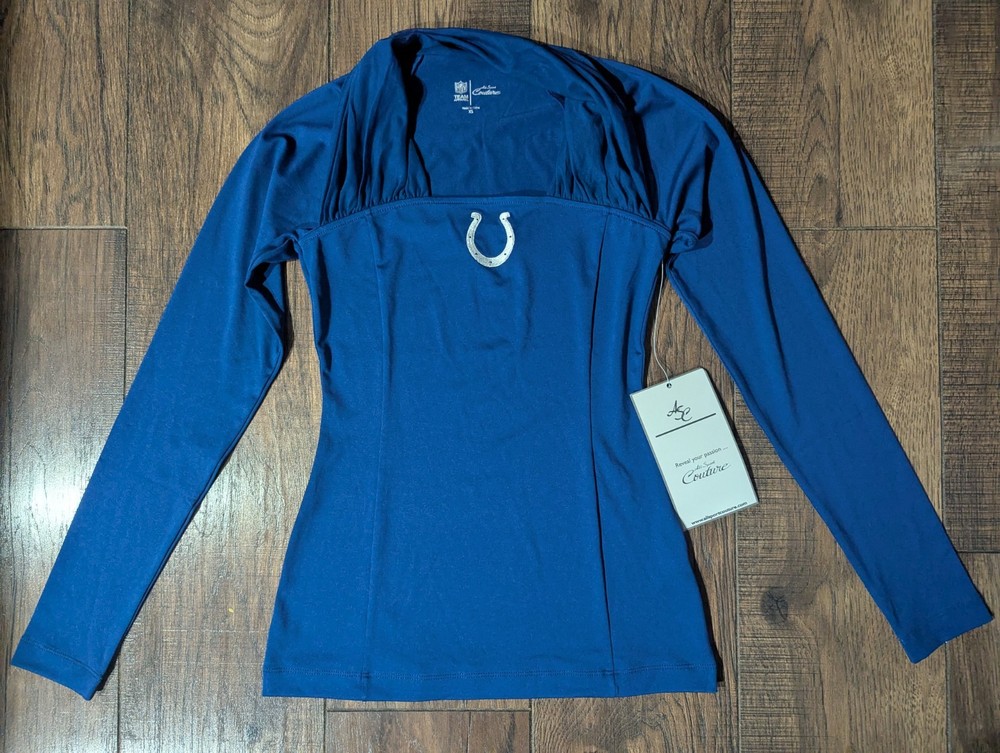 All Sport Couture NFL Womens Indianapolis Colts Red Zone Shirt NWT $90 XS