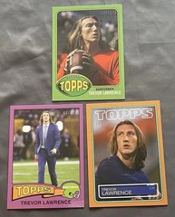 Trevor Lawrence 2021 Topps X 1975 Purple /44~1983 Orange /99~1976 Green /150 RCs