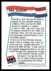 1991-92 NBA Hoops Team USA #584 John Stockton Utah Jazz basketball card