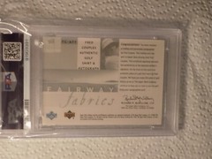 Fred Couples PSA 7 NM 2002 Upper Deck Fairway Fabrics Autograph #FC-AFF (POP. 1)