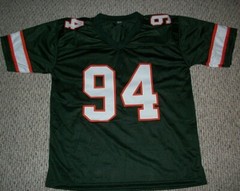Unsigned DWAYNE JOHNSON Jersey Custom Sewn New Football Miami S-3XL All 3 Colors