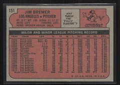 1972 Topps #151 Jim Brewer – EX/EX+ Set Break!