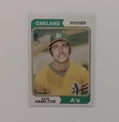 1974 Topps – Dave Hamilton #633 A&rsquo;S Excellent +