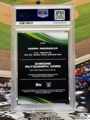 2025 Topps Chrome CA-MAA Mirra Andreeva Geometric Gold Autograph /50 PSA 9 POP1