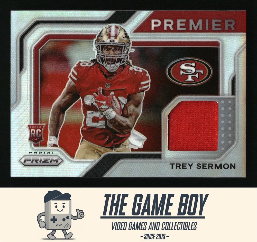 2021 Panini Prizm Premier Jerseys #PJ-30 Trey Sermon San Francisco 49ers MEM