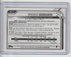 BROOKS GOSSWEIN 2021 BOWMAN CHROME 1ST #BDC-21 SN/99 GREEN