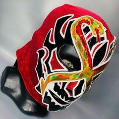Doctor X Semi Professional Wrestling Lucha Libre Mask Luchador Mascara Red Black