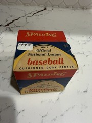 Vintage Spalding official national league baseball No. 1 Cork 1950s Sealed box