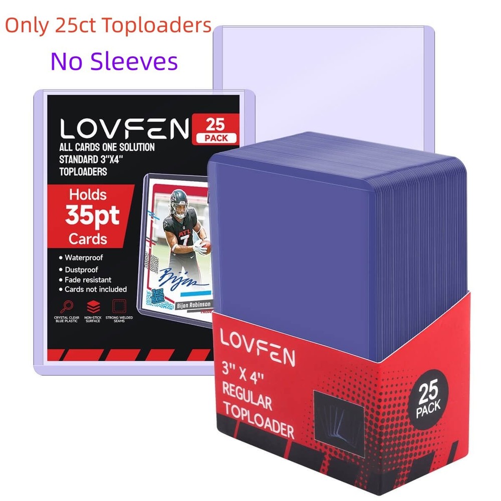 25/100/200/500/1000/2000CT 3&Prime;x4&Prime; Toploaders For 35pt Standard TCG Cards Holders